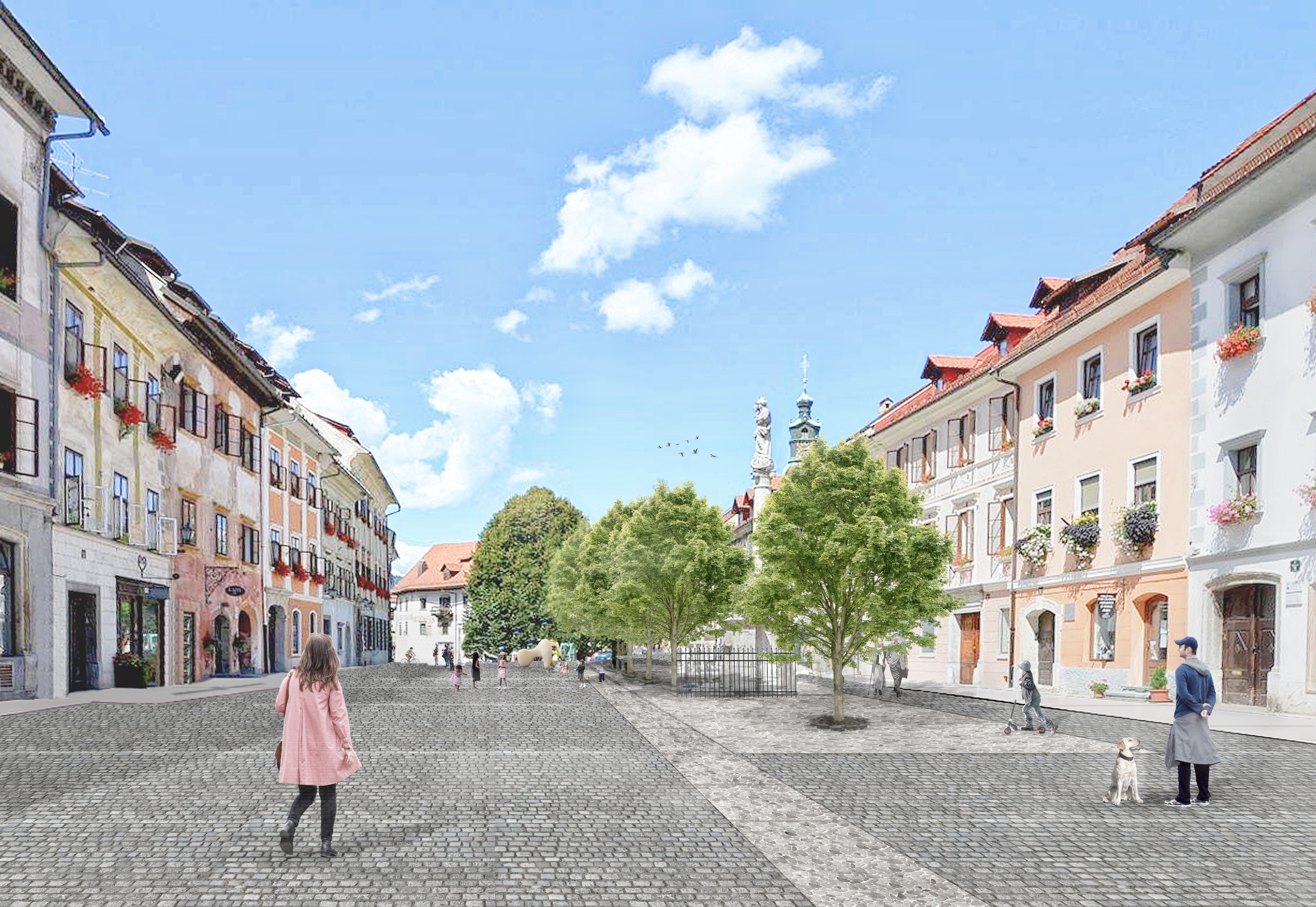 Skofja Loka_Mestni trg_vizualizacija 1